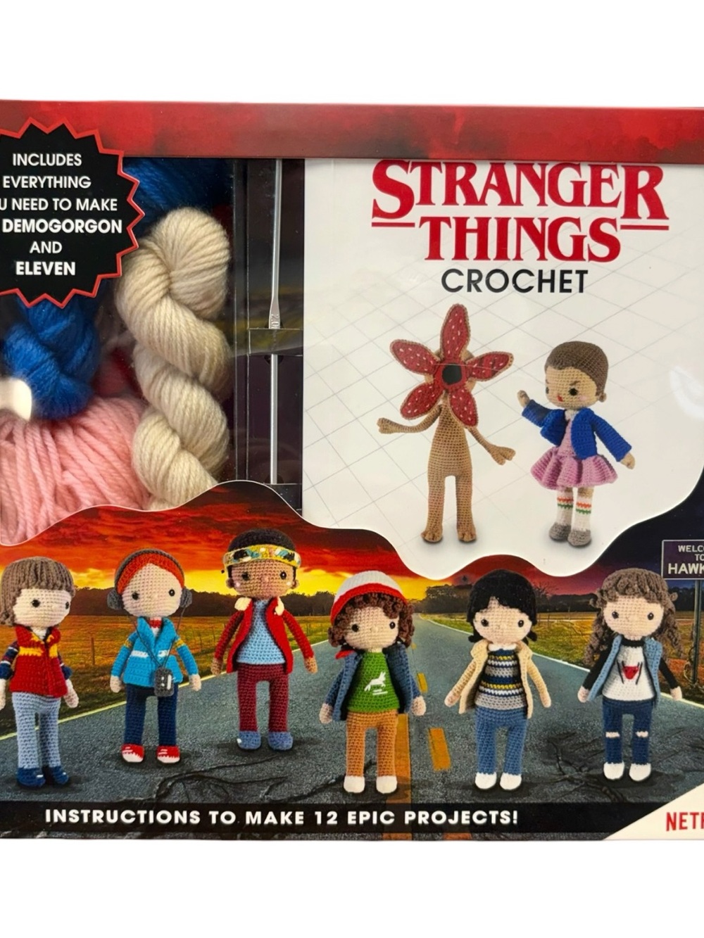 Stranger Things Crochet Kit - Multicolor Yarn Characters